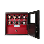Watch Winder Safe in Black Leather for 8 Watches by Aevitas