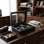 Black Oak Wooden Veneer Watch Box for 10 Watches by Aevitas