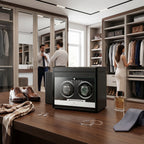 2 Watch Winder Carbon Fibre with Extra Storage Area by Aevitas
