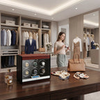 6 Watch Winder with Extra Storage with Wood Veneer Finish by Aevitas