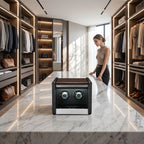 Premium 2 Watch Winder in Dark Walnut Wood with Piano Lacquer by Aevitas