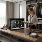 8 Watch Winder Black Edition with Extra Storage Area by Aevitas